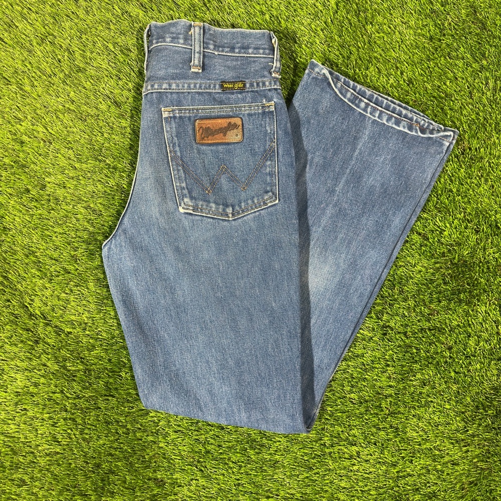 Vintage Wrangler Cowboy Cut Jeans 30x32 Mens Blue Regular Fit 70s Ideal Zipper